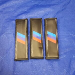 Black Leather Seat Belt Covers